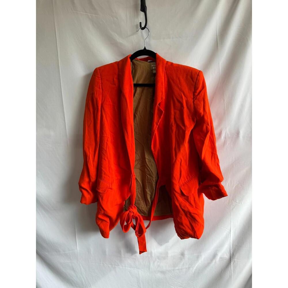 BOSS Jawana Orange Blazer Size 8 with Hole - Picture 4 of 8